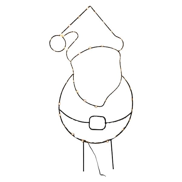 LED-jultomte, 84 cm, svart