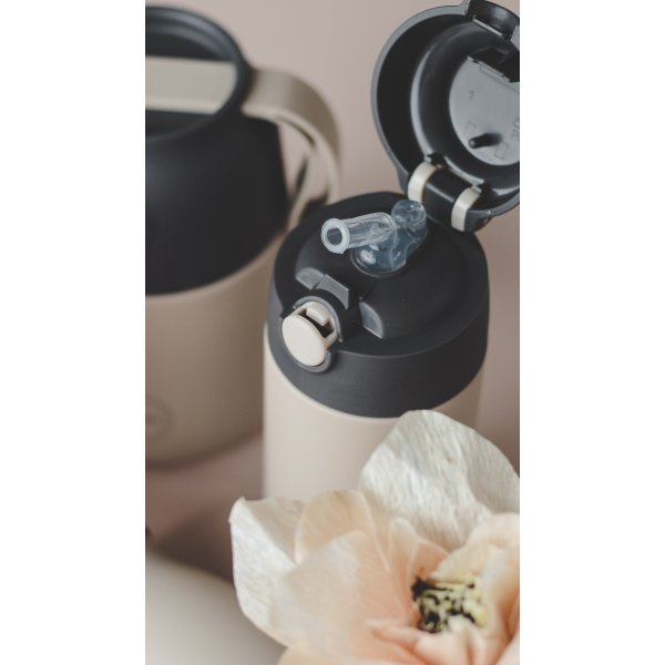 AYA&IDA Sugrörsflaska för barn, 350 ml, Beige