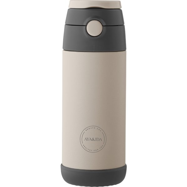 AYA&IDA Sugrörsflaska för barn, 350 ml, Beige