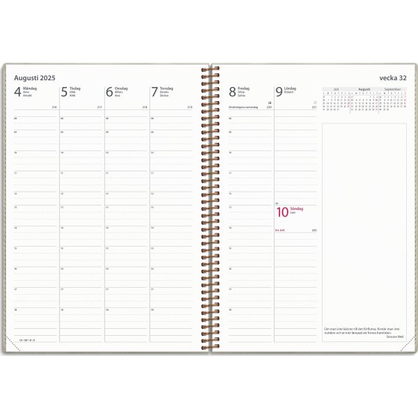 Burde 2025 Kalender Business Twist, beige