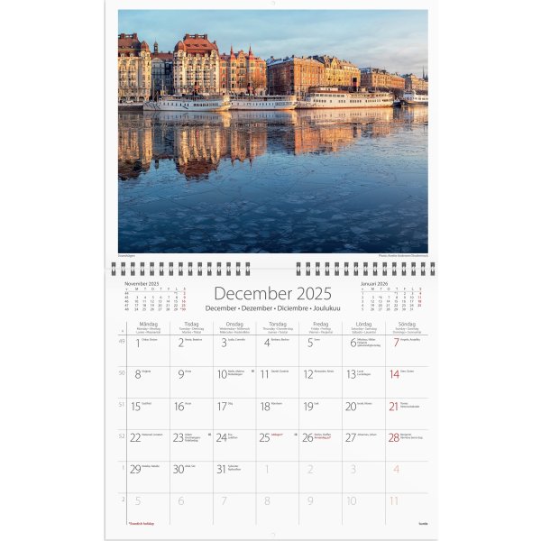 Burde 2025 Väggkalender, Stockholm