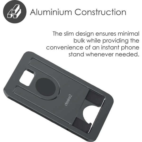 DESIRE2 Mobilhållare Ultratunn Aluminium, Mörkgrå