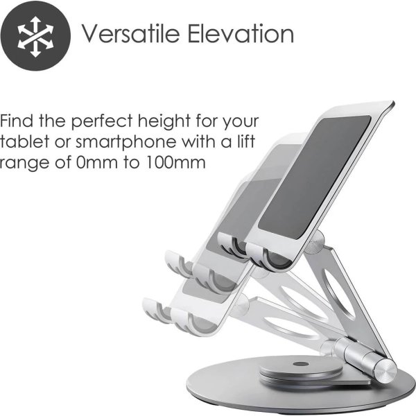 DESIRE2 Stativ Surfplatta Dual Pivot 360, Silver