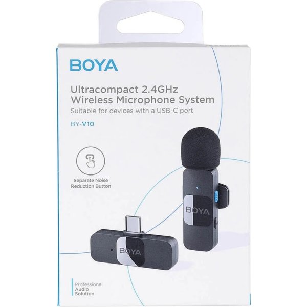 BOYA Trådlös mikrofon x1 BY-V10 Mini 3,5 mm USB-C
