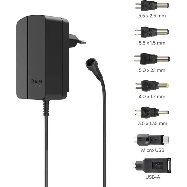 HAMA Universal 27W nätaggregat, svart