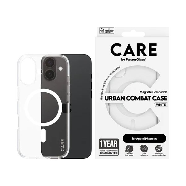 PanzerGlass skal för iPhone 16, transparent