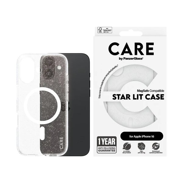 PanzerGlass skal för iPhone 16, Star lit