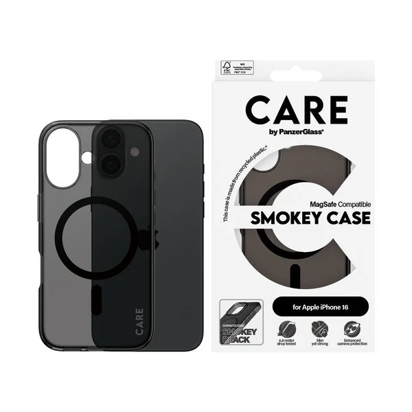 PanzerGlass magsafe cover iPhone 16, svart