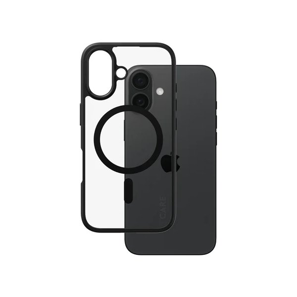PanzerGlass magsafe cover iPhone 16, svart ram