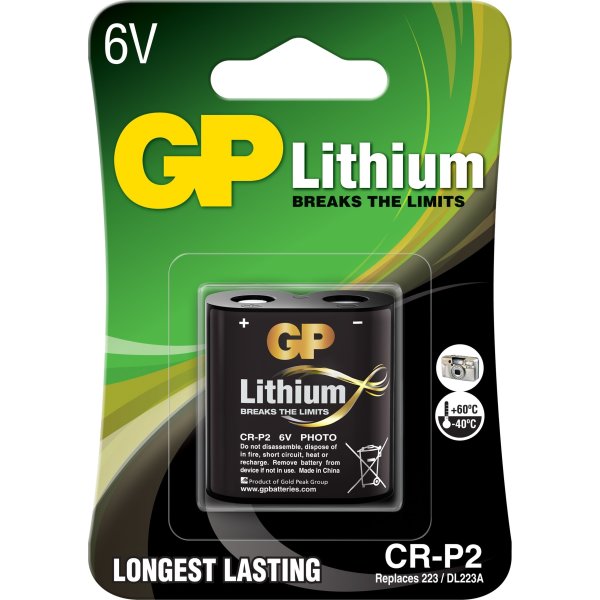 GP CR-P2 litiumbatteri, 1 st.