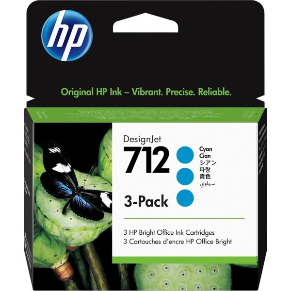 HP 712 bläckpatron 29ml, Cyan