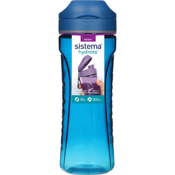 Sistema Tritan Swift vattenflaska, 600ml, blå