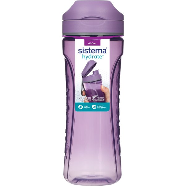 Sistema Tritan Swift vattenflaska, 600ml, lila