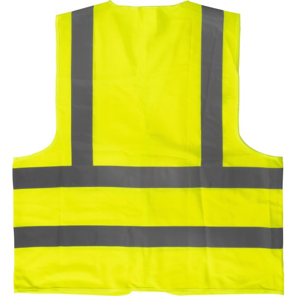 Reflexväst med dragkedja, gul, storlek XL