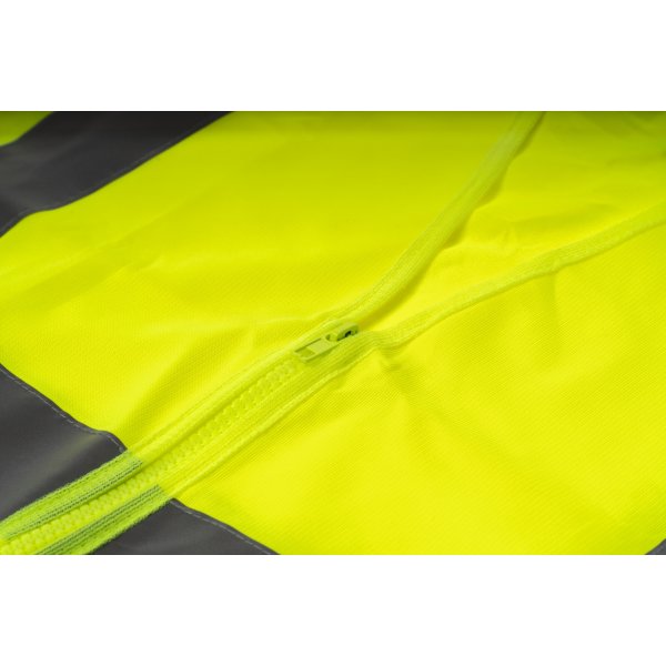 Reflexväst med dragkedja, gul, storlek XL