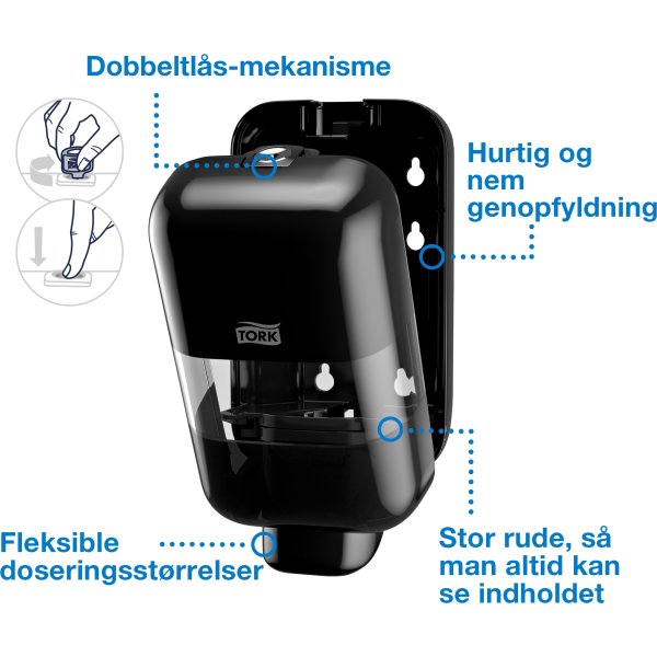Tork S5 minidispenser, svart