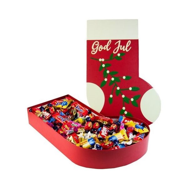 Presentask, Julstrumpa med godis, 1300 g
