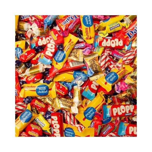 Presentask, Julstrumpa med godis, 1300 g