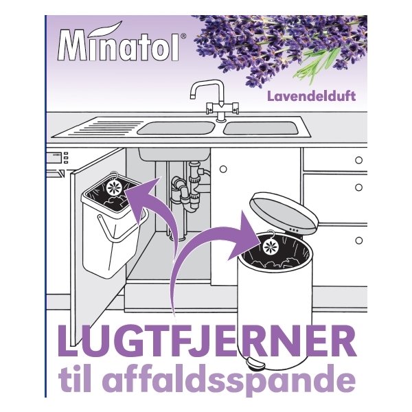 Luktborttagare för papperskorgar, lavendel