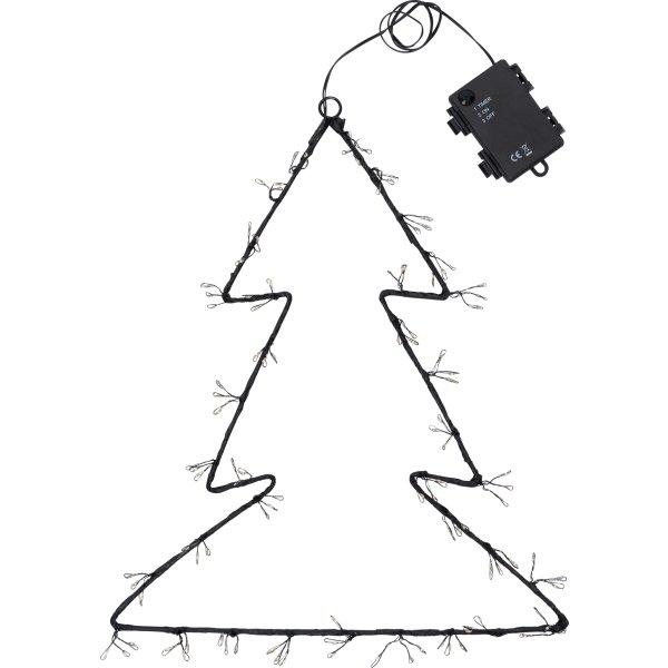 Julgran med kluster-LED, H40 cm, Svart/Varmvit