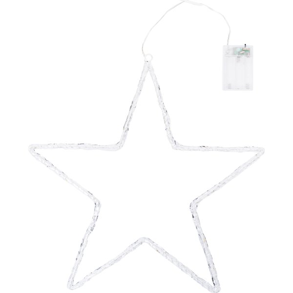 Akrylstjärna LED, Ø40 cm, varmvit