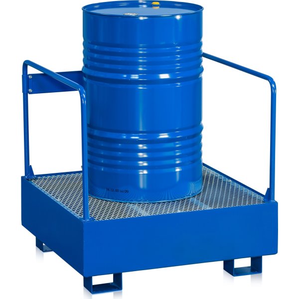 Miljöställ 1 fat, 220 liter, blå
