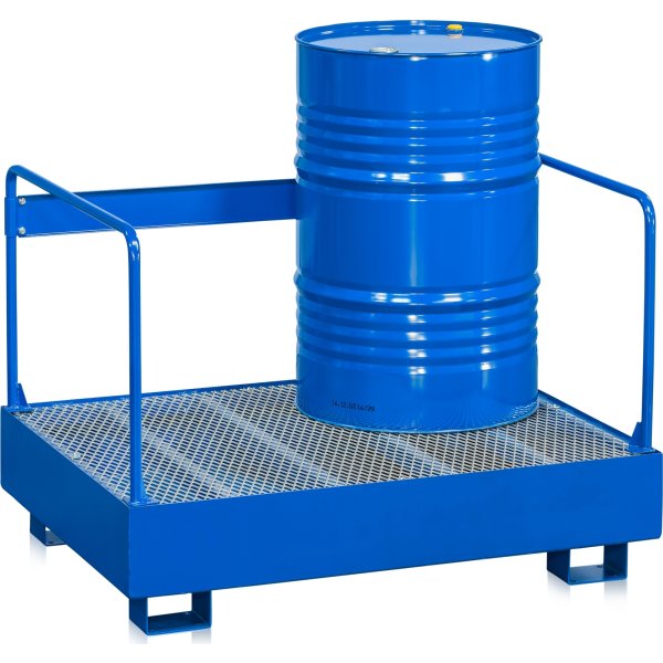 Miljöställ 2 fat, 240 liter, blå