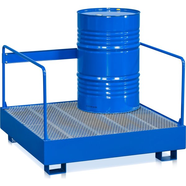 Miljöställ 4 fat, 310 liter, blå