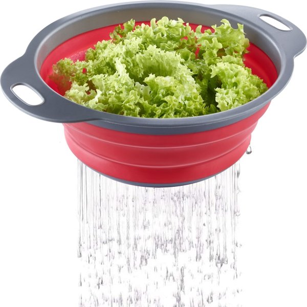 Westmark Durkslag vikbar, plast, grå/röd, Ø22cm