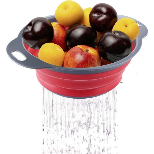 Westmark Durkslag vikbar, plast, grå/röd, Ø22cm
