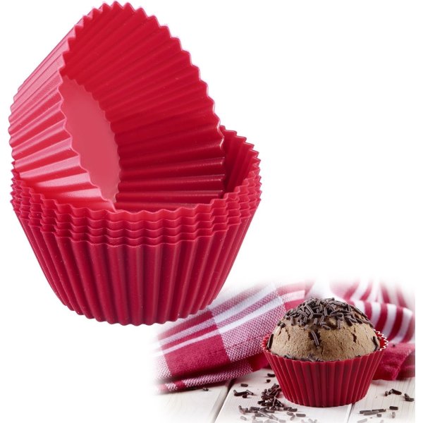 Westmark Muffinsformar, silikon, röd, Ø7cm, 6 st
