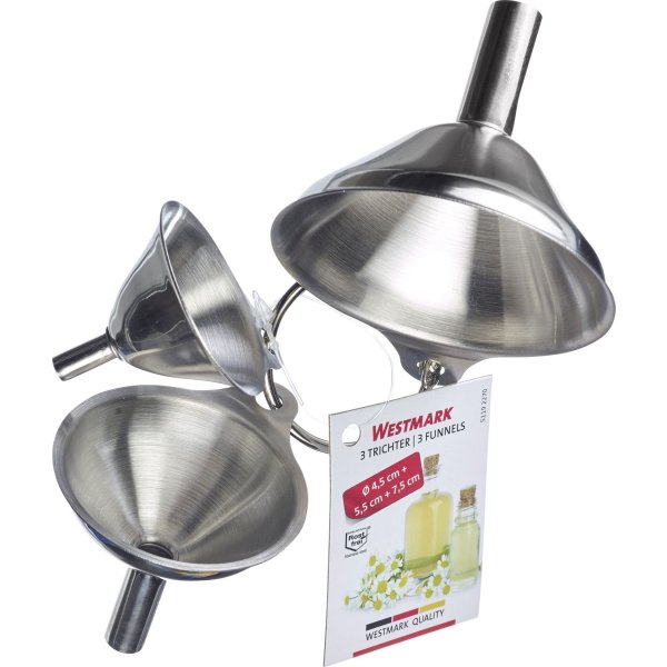Westmark Tratt-set 3 st, stål, Ø4,5+5,5+7,5cm