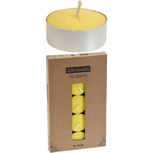 Citronella värmeljus, 15 st.