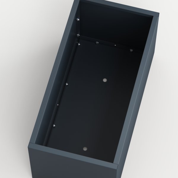 Herstera Blomlåda, utomhus, svart, 100x50x50