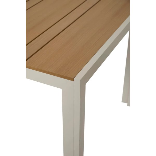 Noah Trädgårdsbord 205x90cm, sandgrå/teak