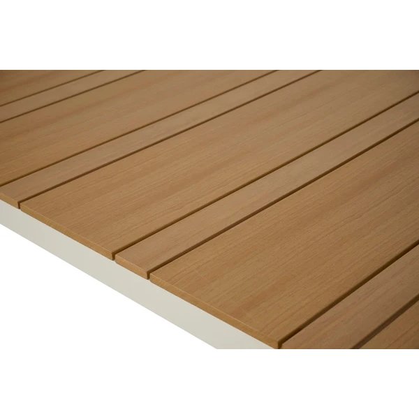 Noah Trädgårdsbord 205x90cm, sandgrå/teak