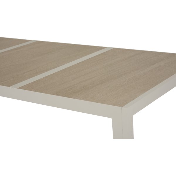Kenny Trädgårdsbord 196x91cm, sandgrå/beige
