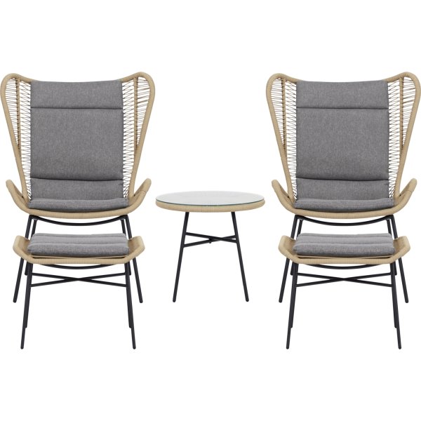 Thorkild Loungeset 2 pers. 5 delar med kuddar