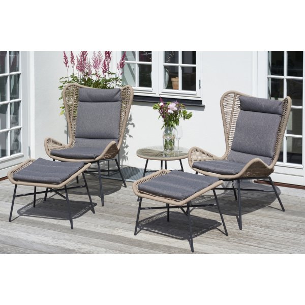 Thorkild Loungeset 2 pers. 5 delar med kuddar