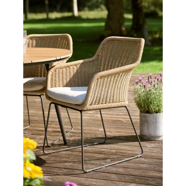 Sif Trädgårdsstol, svart/natur