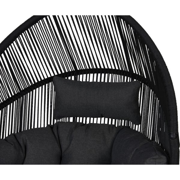 Benny Lounge Chair med dynor, svart/grå