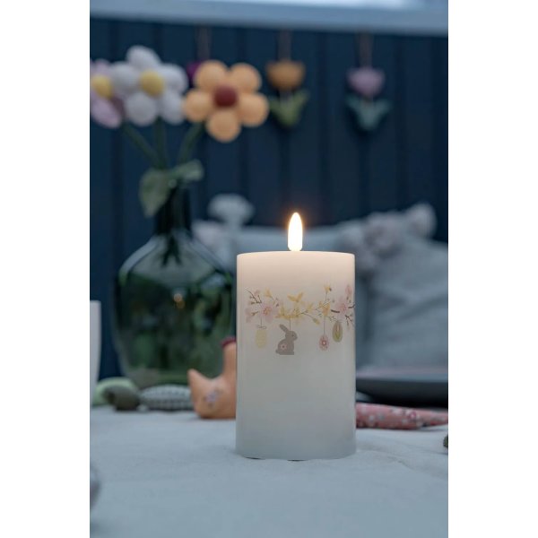 LED-lampa med påskmotiv H12,5 x Ø7,5 cm, vit