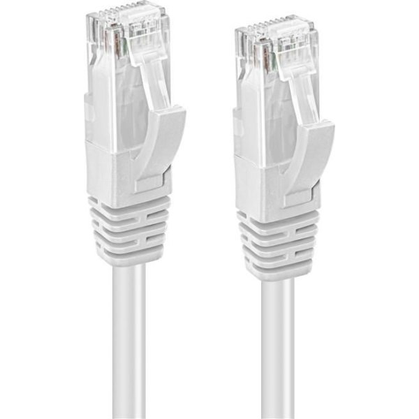MicroConnect CAT6 U/UTP nätverkskabel, 0,2 m, vit