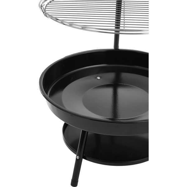 Dangrill tripod bål m. eldbricka och galler, svart