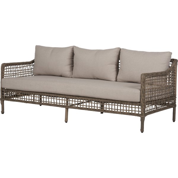 Frøya Loungeset 5 pers. 4 delar, beige/natur