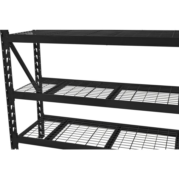 Stålhyllor m. 4 gallerhyllor, 800kg, 183x196x61cm