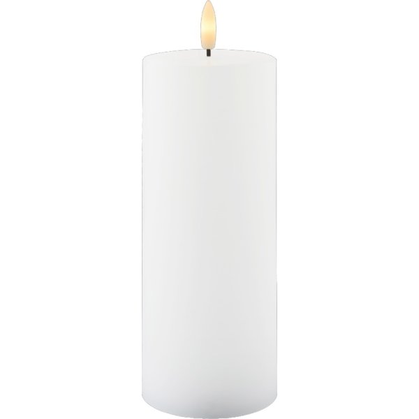 Sirius Sille laddningsbar LED-ljus, Ø7,5xH20cm/vit