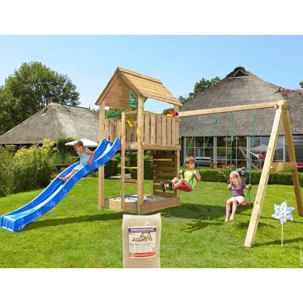 Jungle Gym Cabin 2.1 Lektorn, gungor & rutschkana