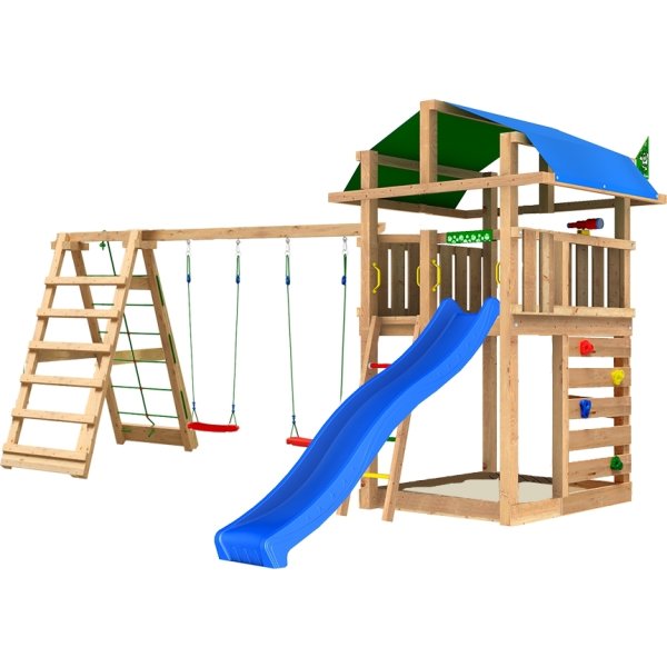 Jungle Gym Fort 2.1 lektorn, klättring+rutschkana