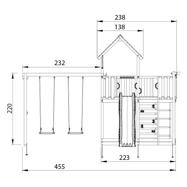 Jungle Gym Mansion 2.1 Lektorn, gungor&rutschkana